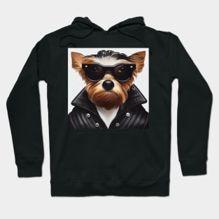 Rebel Yorkie like James Dean Hoodie